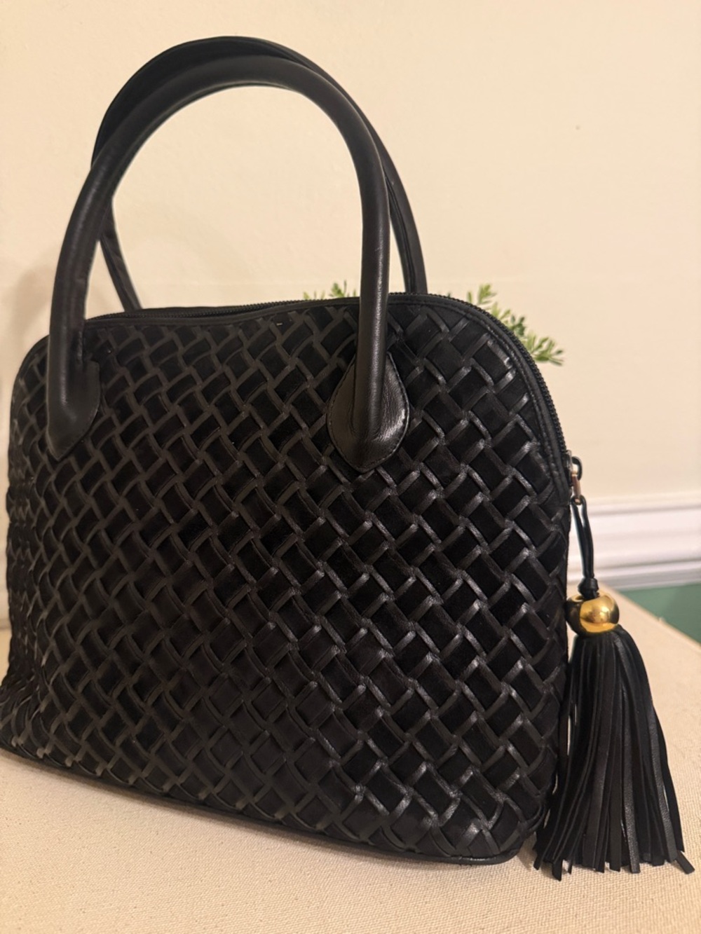 💯 Authentic Bally Leather Suede Satchel Bally Handbag Bally classic handbag - Picture 3 of 15